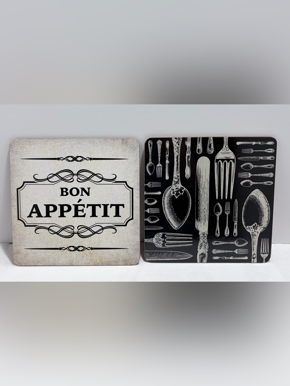 Bon Appetit Cork Backed Stylish Trivets New